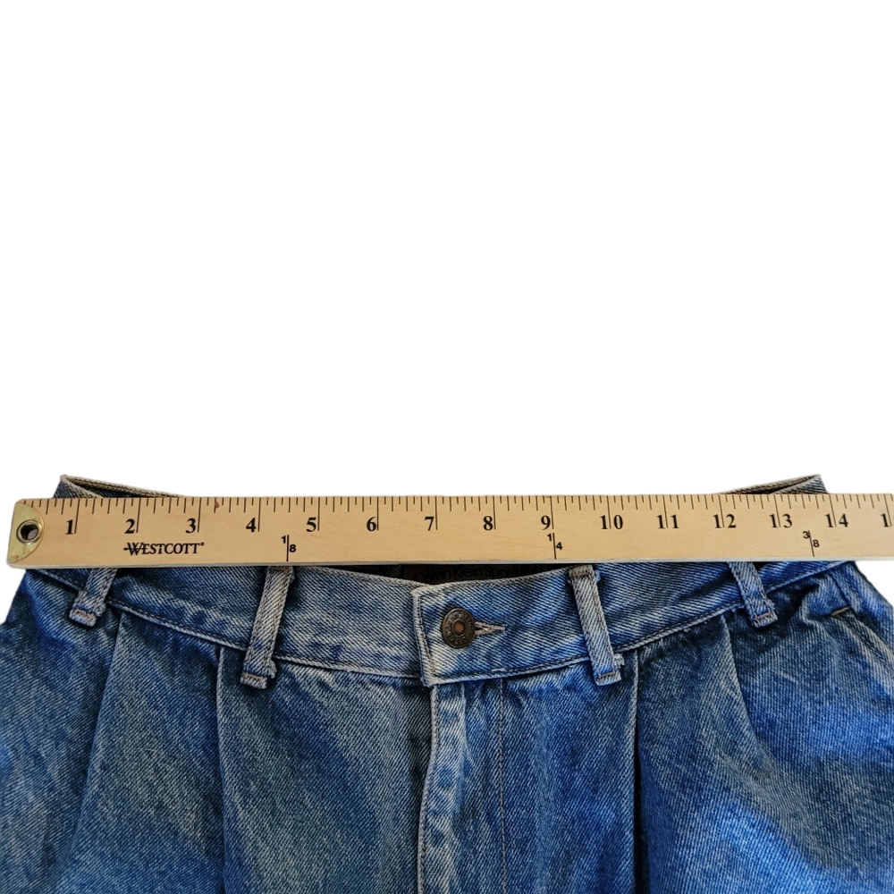 80s Calvin Klein Jeans Mens 31 Blue Denim Straight Leg Pleated 80s USA Made - Picture 5 of 13